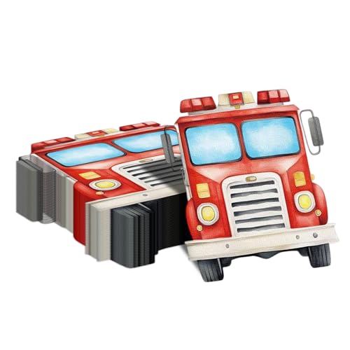 Tapufitil 40 Serviettes en Papier Pompiers, Serviettes À Thème Pompiers pour Enfants, 32x30cm Serviettes Jetables pour Décoration De Fête sur Le Sujet des...