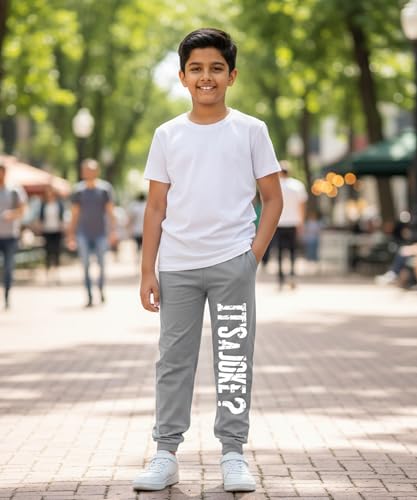Image of KYDA KIDS 100% Cotton Track Pants for Boys | Premium Printed Soft Single Jersey Fabric | Elastic Waist Loose Fit Summer Full Length with Rib Hem (Pack of 2)