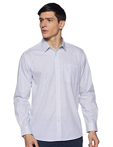 Image of Amazon Brand - Symbol Men's Printed Regular Casual Shirt (AW20-SYM-FS-AOP White 8 40)