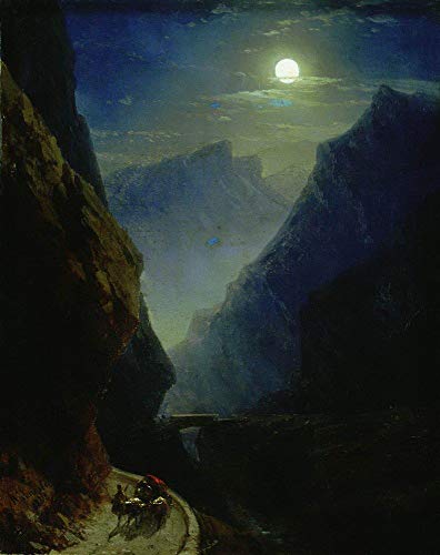 Peinture à l'huile paysage de montagnes romantiques Ivan Aivazovsky 1868