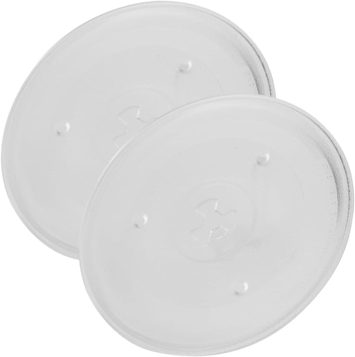 IMIKEYA 2pcs Microwave Oven Glass Plate Turntable Cooking Dish Compatible Replacement for Standard Microwave for Steady Food Placement