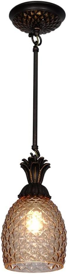 Lampe pour la salle à manger suspendu ananas vintage en verre ambre et couloir plafond