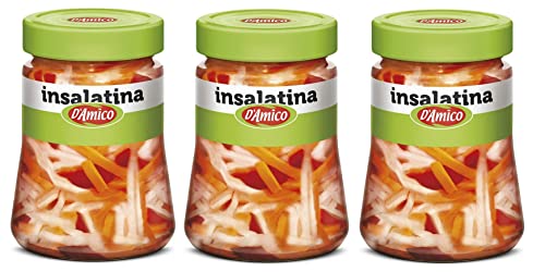 3 x D'Amico Insalatina Aromatizzata all'aceto di vino Ensalada con vinagre de vino 300 g mezcla de verduras