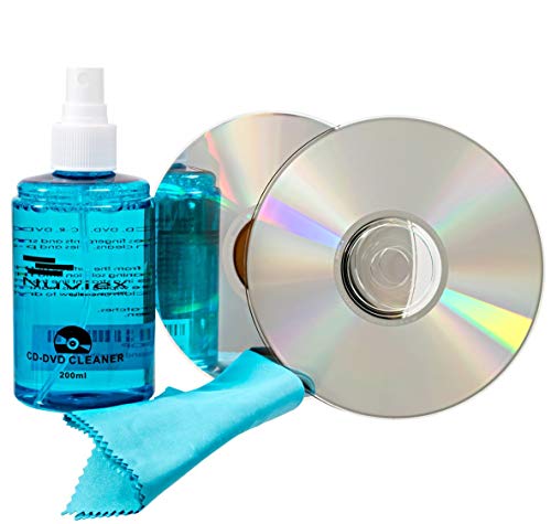 Premium Cd Cleaner Solution Spray - Compact Disc Cd-Dvd Cleaning Fluid With Microfiber Anti-Static Cloth 7Oz #TOP2