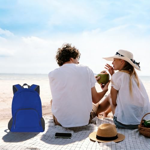 Mochila plegable ligera pack x2 20 litros azul marino y royal miniatura 6