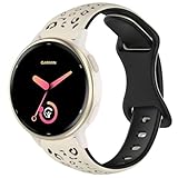 Laband Correa de reloj de silicona delgada de 20 mm compatible con Garmin Vivoactive 6/5/3/3 Music/Forerunner 570 42mm/165/55/645/245, correa de repuesto deportiva delgada y suave para Venu/Venu Sq 2