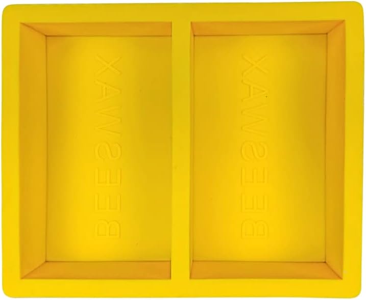 Silicone Beeswax Mold - Makes 2 x 1 lb Blocks with The Word "Beeswax" Embossed