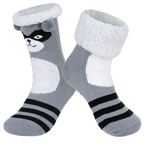 Image of Chassic Sherpa Lined Slipper Socks for Women, Non-Slip Cozy Winter House Socks, Soft Fuzzy Socks, Gifts for Women & Ladies Stocking Stuffers
