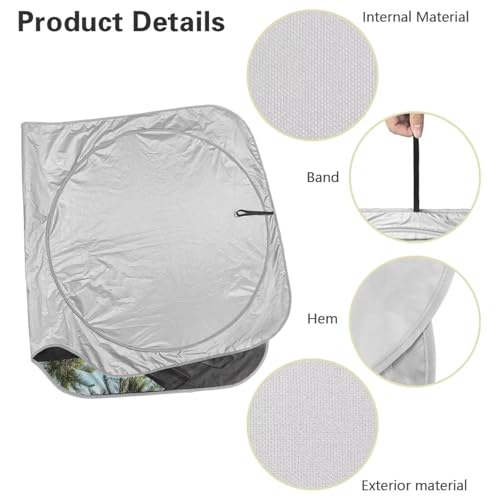 Image of Funny Raccoon Car Front Windshield Sun Shade Reflect UV Sun and Heat Foldable Car Windshield Sunshades Interior Accessories Protection Universal Vehicle Accessories