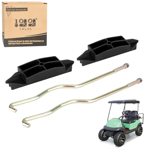 10L0L Battery Hold Down Plate with Rods Kit for Club Car Precedent 2004-2009 48V (4 x 12V Battery) Electric Golf Cart, OEM# 102534001 102526801