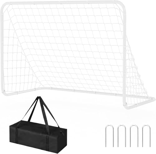 Portería de fútbol portátil 6x4 pies para niños y Adultos - Red y Marco Plegables - Fácil de Montar - Ideal para Entrenamiento y Juegos en jardín o Equipos de fútbol