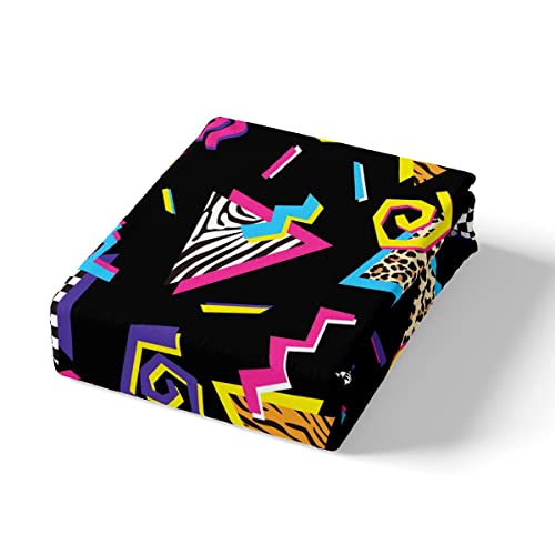 Retro 80S Style Bedding Set Queen,Abstract Geometric Pattern Duvet Cover Urban Modern Design With Circles And Triangle Comforter Cover Colorful Pop Art Inspired Pattern Quilt Cover For Boys Child #TOP5