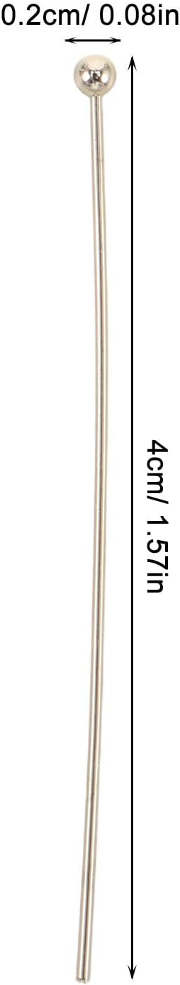 200pcs K Gold Filled Ball Head Pins 60mm Jewelry Making Pins
