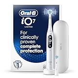 Oral-B iO7 Electric Toothbrush, for Clinically Proven Complete Protection, White, iO Series 7 Limited with 1 Toothbrush, 2 Brush Heads, and 1 Charging Travel Case