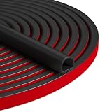 Bantie 20FT Weather Stripping Door Seal - Self Adhesive Weather Insulation Strip Weatherstripping Silicone D Shaped Seal Strip Door Frame Gap Filler/Window Soundproofing