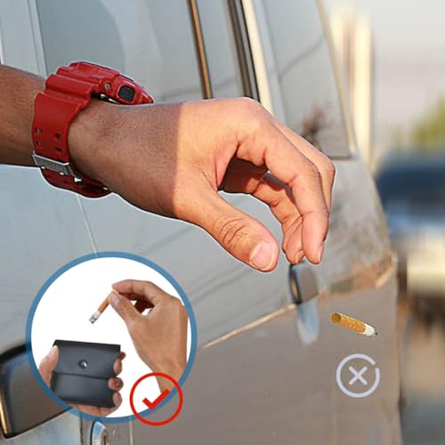 SGERUFZ Cendrier de Poche, 5 Paquet Portable, Réutilisables, Ignifuge, sans Odeur, cendrier de poche anti odeur, Poche Etrave Cendres de Cigarette – vue 6