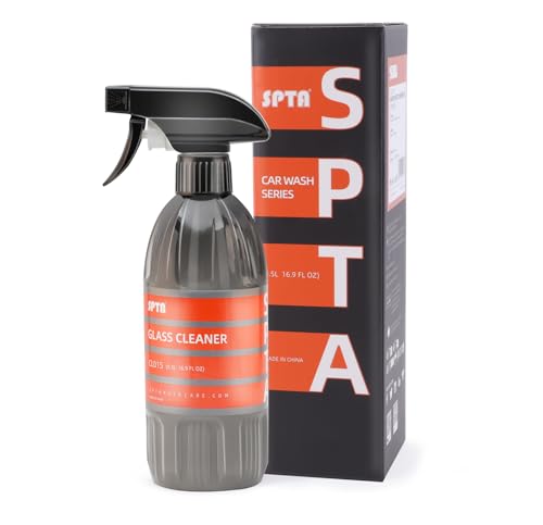 SPTA Glass Cleaner, 16oz 500ml Streak Free Glass and Window Cleaner - Works on Glass, Windows, Mirrors, and Screens, Ammonia-Free and Safe on Tinted Windows, for Cars,Trucks,SUVs, and Home Use -CL015