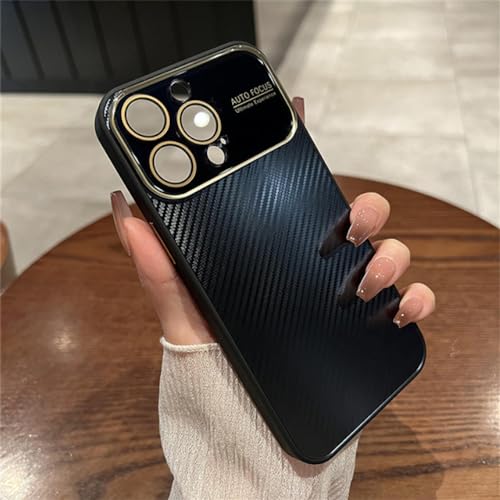 Coque silicone iPhone 15 Pro noire texture carbone ENILSA chic