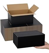 Shipping Boxes Medium 9x6x4 Inches, 30 Pack Mailer Packaging Boxes Bulk, Black Corrugated Cardboa...