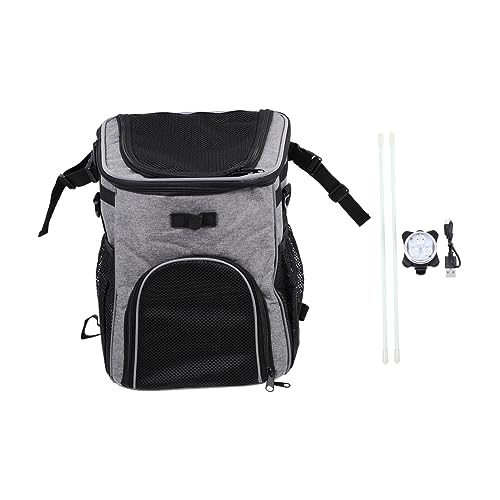 SUPVOX Pet Carrier Bag for Bike Multi-Functional Dog Bike Carrier Adjustable Straps Grey
