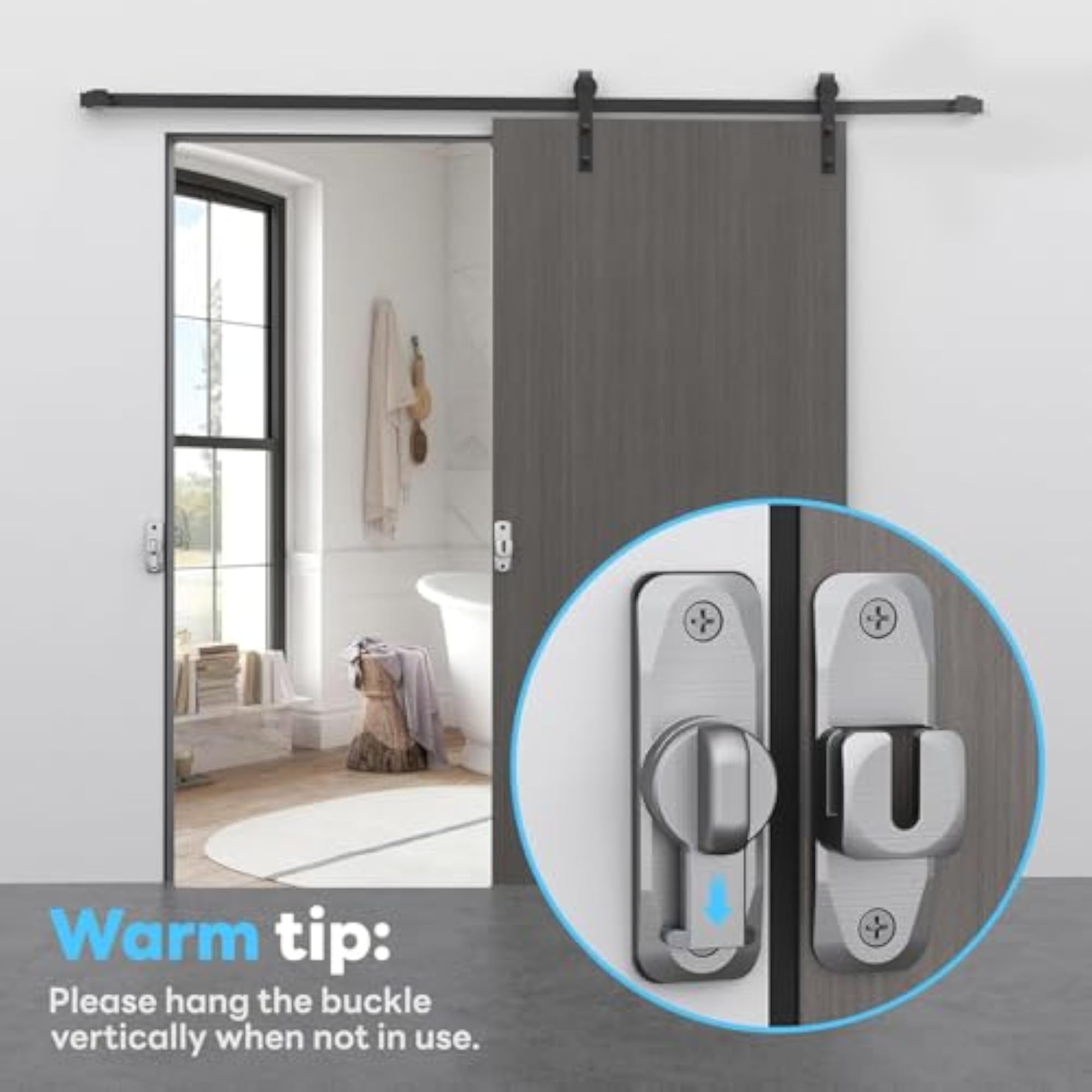 Zinc Alloy 90/180 Degree Barn Door Lock, Right Angle Latch