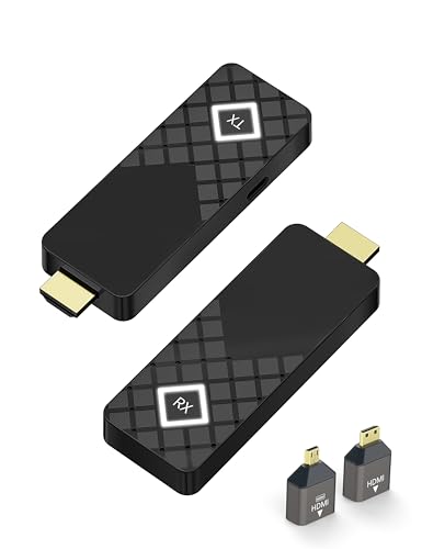 HDMI Inalámbrico Transmisor y Receptor Decodificación 4K/5G   para Transmisión Audio Vídeo, 165FT Wireless HDMI de Laptop/TV Box/PS/Cámara a Televisión/Proyector/Monitor