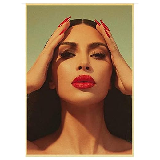 Canvastavla Kända amerikanska skådespelare Kim Kardashian Retroaffischer Heminredning Målning 50X70cm