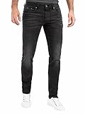 Peak Time Heren jeans slim fit broek met elastische stretchband Milaan