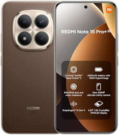 XIAOMI REDMI Note 15 Pro+ 5G - 12+512GB Smartphone, 6.83" 1.5K AM...