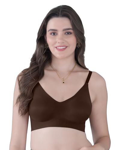 Image of Tweens Seamless Bonded Lightly Padded Invisibra for Women, Full Coverage, Elastic-Free Design, Invisible Fit, Polyamide Fabric | Pack of 1 |