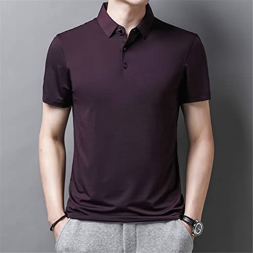 Polo homme gris en coton à manches courtes coupe regular M