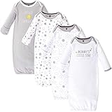 Hudson Baby Unisex Cotton Gowns, Star And Moon, 0-6 Months