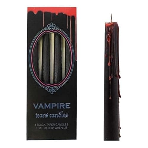 Something Different Vampire Tears achwarze Kerzen, 4er-Set, blutenden Kerzen, für gotische Rituale, Halloween