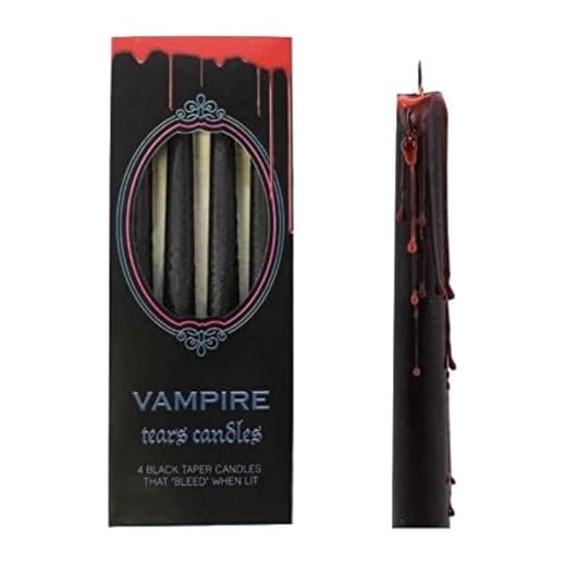 Something Different Vampire Tears achwarze Kerzen, 4er-Set, blutenden Kerzen, für gotische Rituale, Halloween