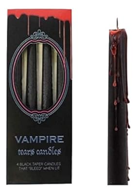 something different Vampire Tears - Velas negras - Juego de 4 velas sangrantes - Rituales góticos Halloween | Ya disponible en tu tienda friki favorita! En mundofriki.es!