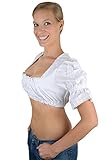  Edelnice Trachtenmode Sexy Dirndlbluse weiß mit Häkelspitze Gr. 32