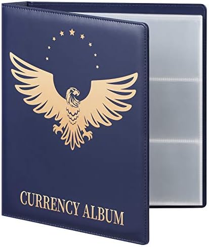 MUDOR Premium PU Banknote World Currency Collection Album, 90 Poc...