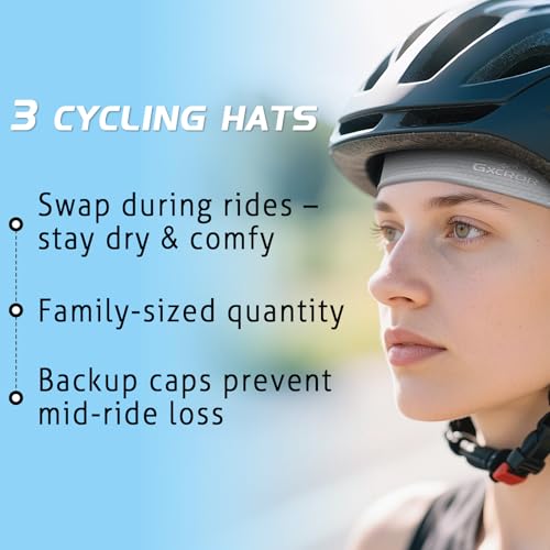 Image of GXCROR Cooling Skull Cap for Men Women Sweat-Wicking Breathable Mesh Liner for Helmets, Summer Cycling Motorcycle