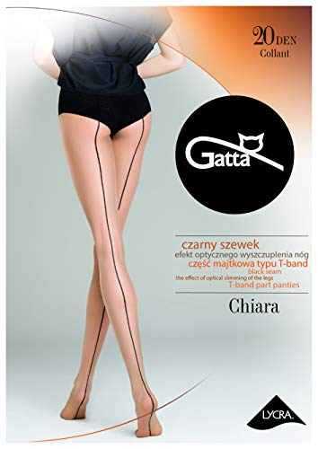 Gatta Women’s SHEER NUDE TIGHTS with back seam design | CHIARA 05 Made in Europe)2