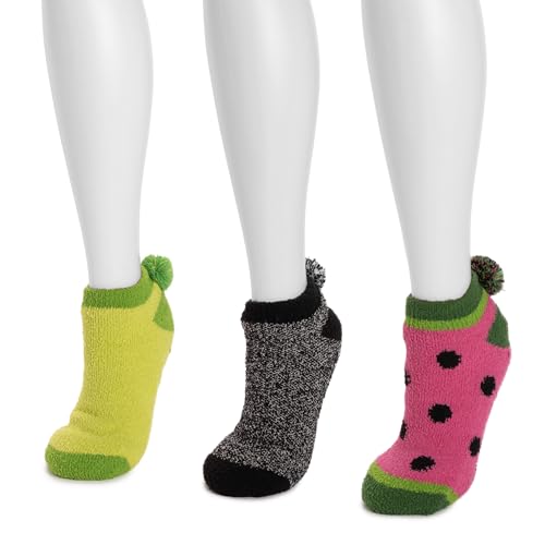 Image of MUK LUKS Women's Set of 3 Cozy Fruit Footies