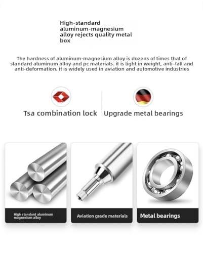 Aluminum Carry On Luggage,Silver Hardshell Suitcase TSA Lock,360° Spinner Wheels,Crush Proof Water Resistant Business Travel Suitcase for Men & Women,Lightweight & Durable (Dark coffee brown, 20inch)3