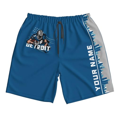 Custom Men's Swim Trunks Add Name & Number Bathing Mesh Lining Swimsuits Beach Shorts with Pockets Gifts4