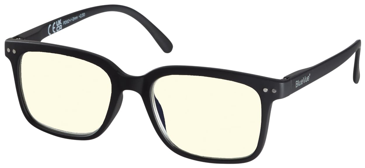 Remaldi Unisex Black Harrow Blue Vue Screen Reading Glasses, 1.50