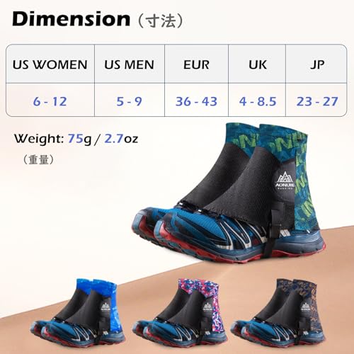 TRIWONDER Reflektierende Gamaschen, Trail Low Gaiters, Running Gamaschen mit UV-Schutz für Damen und Herren – Bild 3
