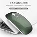 immagine 5Mouse Wireless Ricaricabile, Coener Senza Fili Silenzioso 2,4G 1600DPI Mouse Portatile da Viaggio Ottico con Ricevitore USB per Windows 10/8/7/XP/Vista/PC/Mac (Verde)