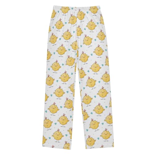 ZZXXB Lovely Cartoon Chick Boys Long Pants Soft Trousers Elastic Waist Kids Lounge Bottoms with Pockets S-XL
