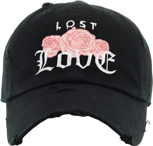 Image of Rose Flowers Love Good Vibes Men Women Dad Hat Baseball Cap Adjustable Unisex