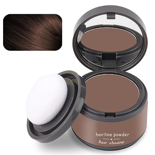Light Brown Hairline Shadow Powder for Thinning Hair - Sweatproof Root Coverage and Contouring Filler for Men & Women