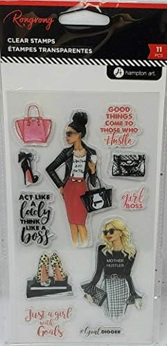 Rongrong Hampton Clear Stamps Girls Hustle 11 Pieces