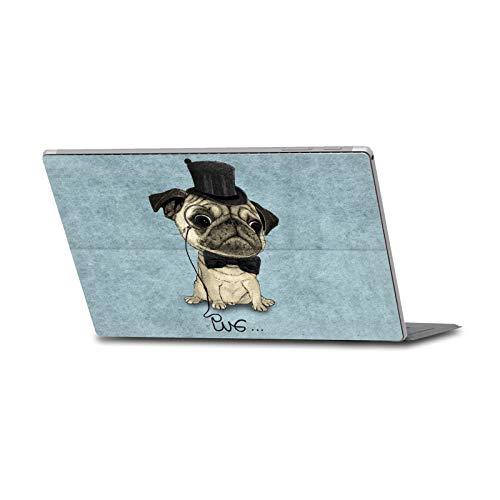 Protection vinyle Surface Pro 4/5/6 contre les rayures motif chien Carlin adhésif durable